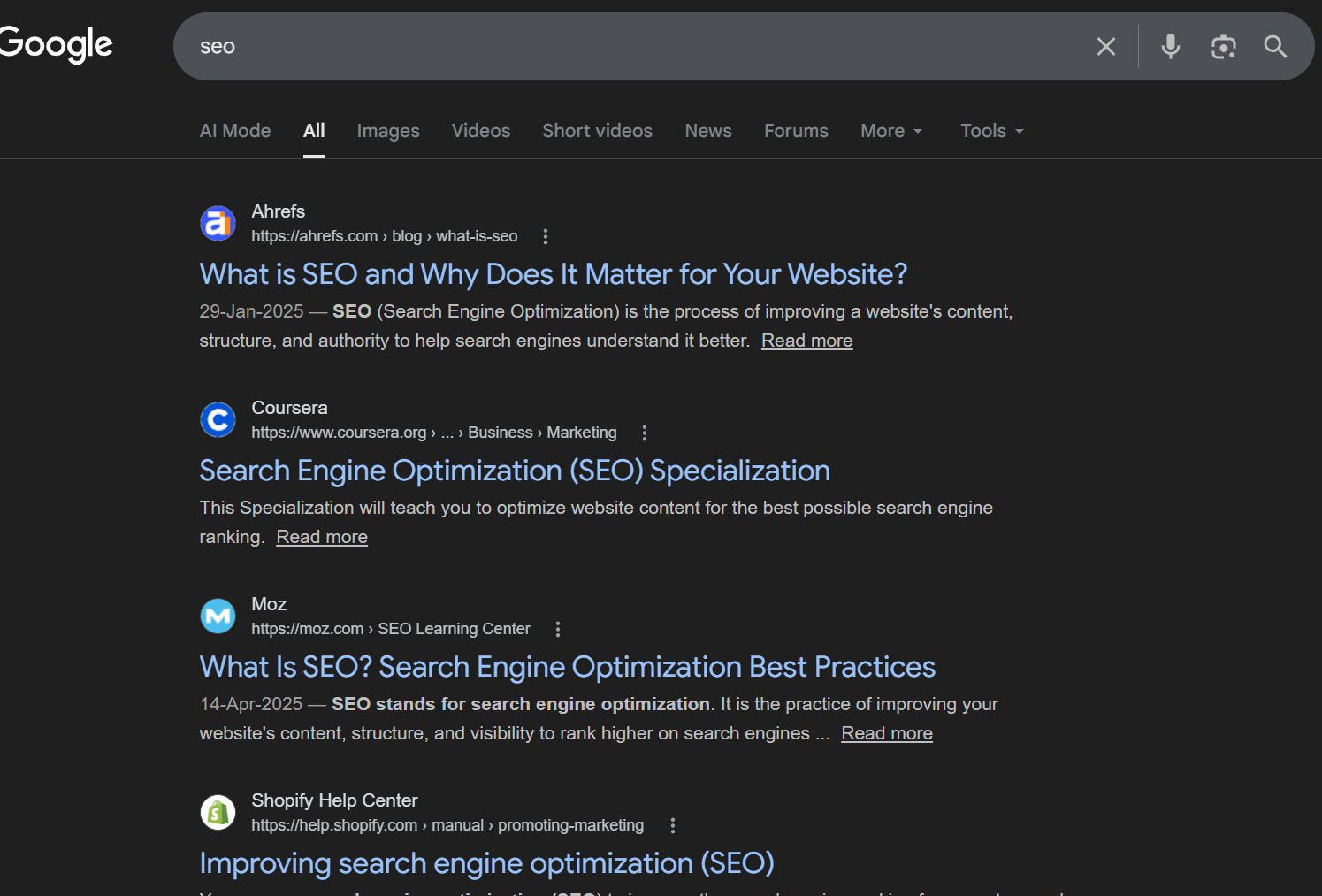 competitive advantage in SERP with SEO showing Google search results page where optimized websites rank higher and attract more organic traffic.